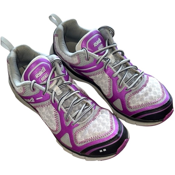 Ryka Avert Low Gray Purple Lace Up Running Athletic Shoes Sneakers 8 - Picture 1 of 14